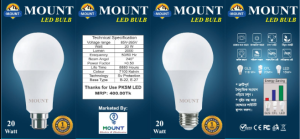 Mount Led Bulb 20 w